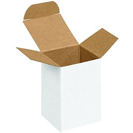 Aviditi RTS11W Reverse Tuck Folding Cartons, 2" x 2" x 3", White (Pack of 1000)