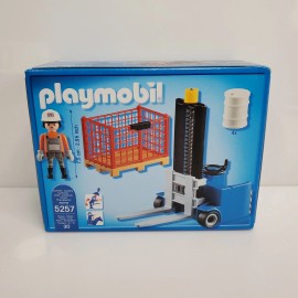 PLAYMOBIL Vintage Playmobil 5257 City Action Harbor Forklift Set 2012 Germany NOS HTF