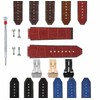 Ewatchparts 24mm Leather Watch Band Strap Rubber Compatible With Hublot