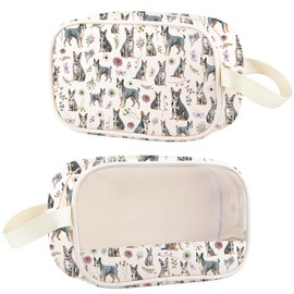 JNIAP Australian Cattle Dog Clear Makeup Bag Blue Heeler Gift Australian Cattle Dog Gifts Blue Heeler Cosmetic Bag (Blue heeler cmb)