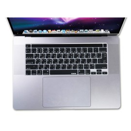 XSKN Arabic/English Bilingual Black Silicone Keyboard Cover Skin for Touch Bar Models 2019 MacBook Pro 16 inch A2141 2020 MacBook Pro 13.3 inch A2251 A2289 A2338 M1 Keyboard US & EU Common Version