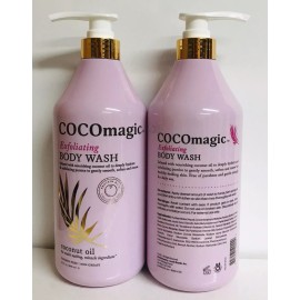 Jocott Brands 2 Bottles Cocomagic Exfoliating Body Wash with Coconut Oil 32 fl oz Each