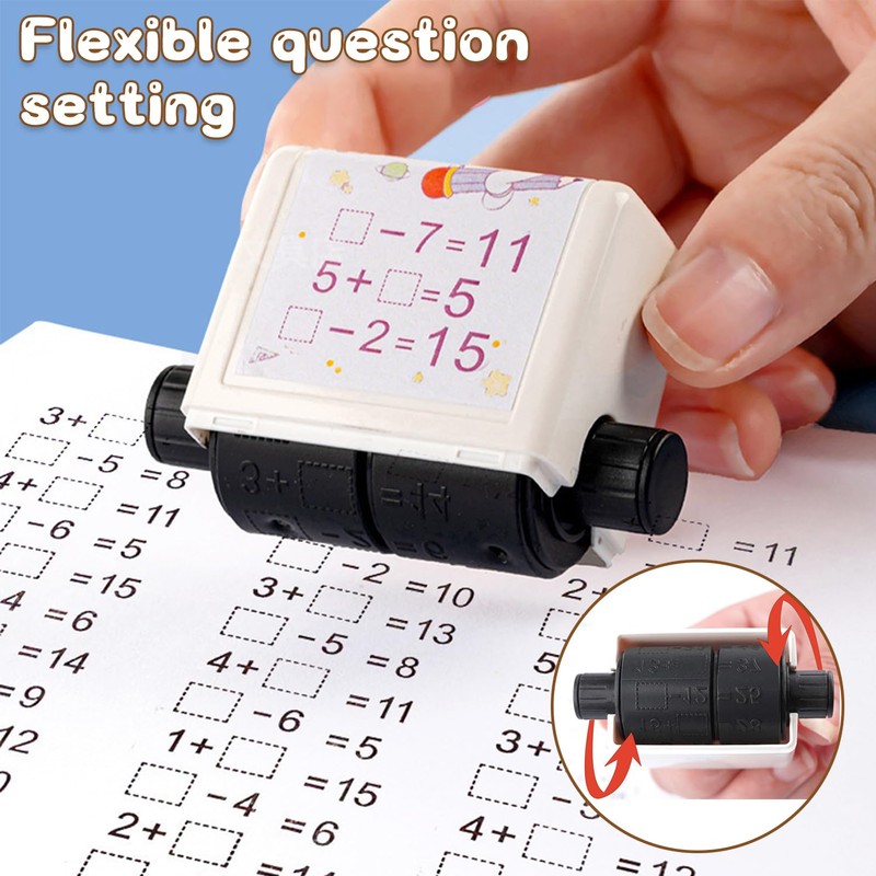 Roller Digital Teaching Stamp, Math Roller Stamp Roller, Math Stamp