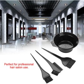 Semme Kit de Tinte para el Cabello, Cepillo para el Cabello y Juego de tazones 4Pcs Profesional para Cabello Tinte para Cabello Perming Tint Bleach Tools