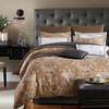 mixinni Long Staple Cotton Percale Golden Paisley Duvet Cover King
