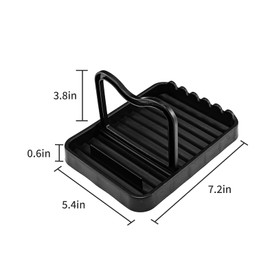 LVYKING Black Pot Lid Countertop Utensil Rack For Spoons, Spatulas, and Draining Trays, Designed for Kitchen Organization,1PCS