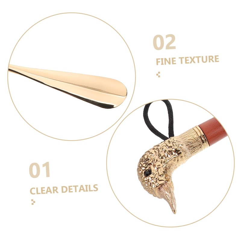 Healvian Long-handled Shoes Shoe Helper Metal for Seniors Beech