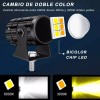 3 Par Faros Luces Led Para Motos Auto Doble Color