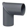 Inefa Pipe DN 50, 87 ° anthracite Anthracite Grey Plastic,