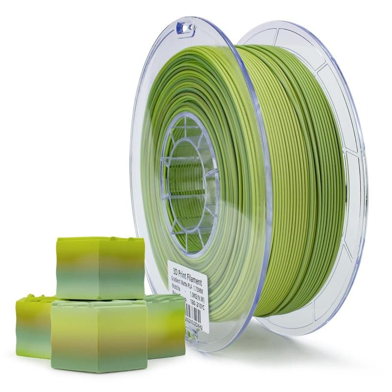 Ziro Rainbow/Gradient Matte PLA 3D Printer Filament 1.75mm:_(Matte) Gray Layer