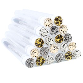 20pcs Mascara Wands Tube Reusable Lash Brush MetalTube Eyelash Brush Tubes Spoolies Lash ExtensionBrushes Applicators Makeup Tools (Metal-MlX)