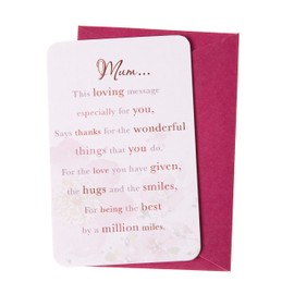 Wishing Well Words of Endearment Sentimental Message Card for Mum