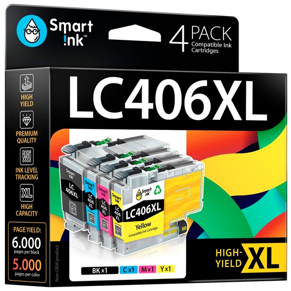 Smart Ink Compatible Ink Cartridge Replacement for Brother LC406 XL