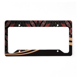 CafePress Abstract Floral License Plate Holder Aluminum License Plate Frame, License Tag Holder
