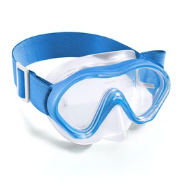 Aegend Kids Swim Goggles Snorkel Diving Mask for Kids Youth 3-15, Knitted Fabric Strap, Anti-Fog 180° Clear View