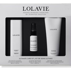 LolaVie- Con nuestros 3 productos más vendidos y premiados, impulsados por la tecnología de unión B-Pro3, el Ultimate Care Kit es el sistema esencial de Jennifer Aniston para un cabello visiblemente s