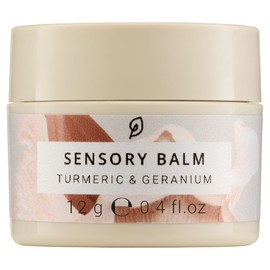 Plantopia Sensory Balm - Relax Remedy Pulse Point Balm to Soothe Dry Skin - Stress Relieving Turmeric & Geranium - Aromatherapy Essential Oil Blend - Vegan Cruelty Free, 12g