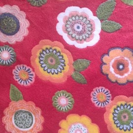 Double Sided Supersoft Cuddle Fleece Fabric Material Flowers RED, 1Mtr 150cmx100cm