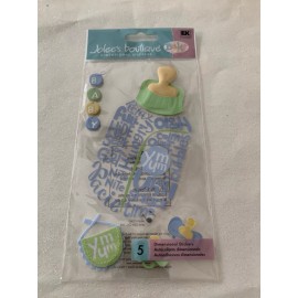 EK Success Jolee's Boutique 3D STICKERS BOTTLE BABY BOTTLE BIB BLOCKS PACIFIER