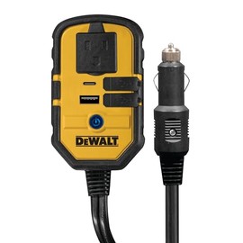 DEWALT DXAEPI140 Power Inverter 140W Car Converter: 12V DC to 120V AC Power Outlet with 25W USB Type C and 15W USB Type A Ports