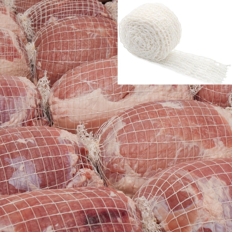 16.4ft Meat Netting Roll, Size 22 Elastic Smoked Meat Poultry