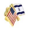 PinMart‘s USA and Israel Crossed Friendship Flag Enamel Lapel Pin
