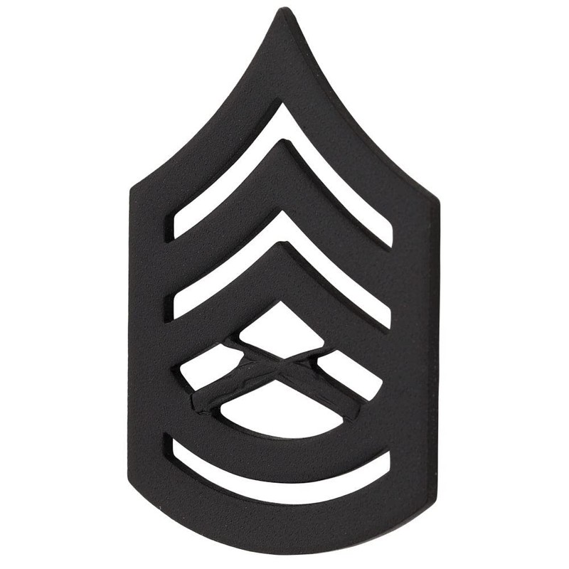 Marine Corps (USMC) chevron black Scratch Resistant GYSGT Gunnery Sergeant