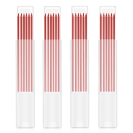 24 Pcs 2.8mm Pencil Refills, Solid Carpentry Pencil Refills for Carpentry Mark Pencils Scriber Architect Drawing Marking (Red)