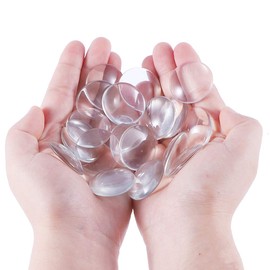 HAUTOCO 1.18 inch/30mm Round Glass Cabochons Clear Dome Cabochons Tiles for DIY Craft Photo Charms, Cameo Pendants, Rings, Necklace and Jewelry Making, 40PCS