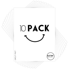 Golden State Art, Pack of 10 Uncut 8.5x11 White Mats Matboards, Acid Free Backing Matt Board for Photos, Frames, DIY Projects