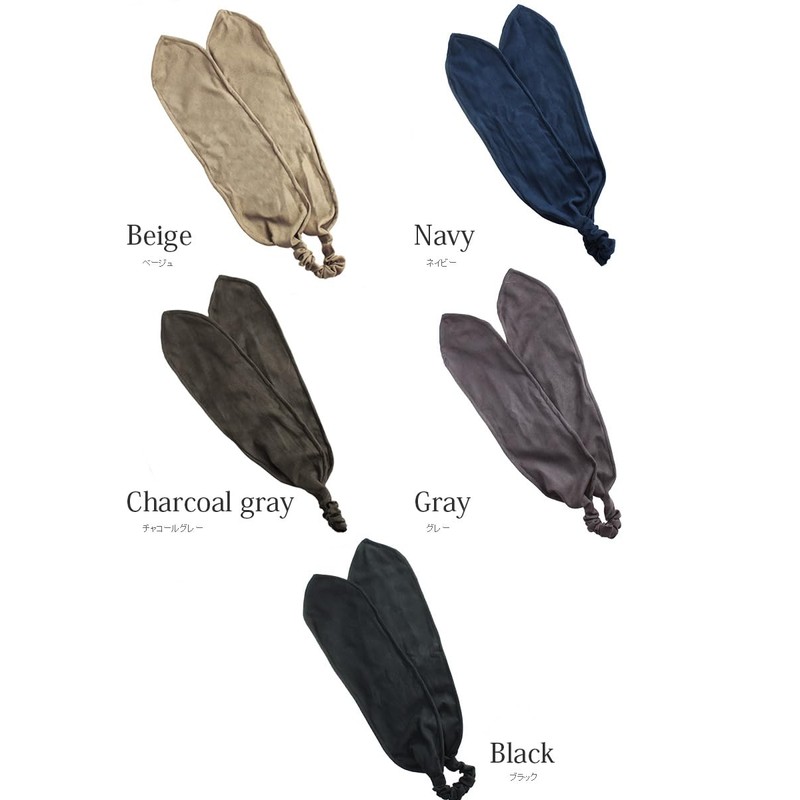 VINGTAINE H-744-BK Suede Wide Turban Hair Band Headband Hair Accessories,