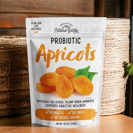 Generic Natures Garden Probiotic Apricots - Probiotic Dried Fruit, Plump Dried Apricots, Gluten-Free, Dairy-Free, Vegan 40 Oz