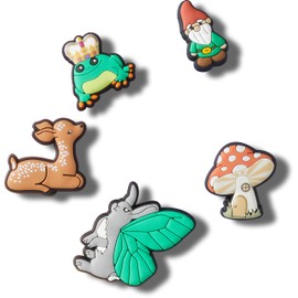 Crocs Unisex's Enchanted Forest 5 Pack Shoe Charms, Multicolor, One Size