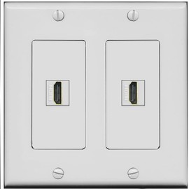 RiteAV HDMI Wall Plate 2 Port - 2 Gang [Gray/Gray]