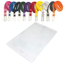 Orange Plastic Clip A6 Lanyard Pouch & Clear ID Badge Pass Holder Name Tag Pocket A6 Size Insert Size 152 x 108mm ID Badge Holder and Lanyard PCL Media Ltd