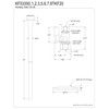 Kingston Brass KF53353TKF20 Trimscape Toilet Supply Kit, 5/8" x 3/8"