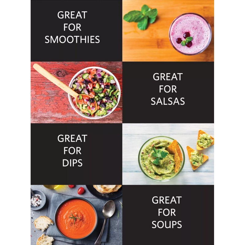 EUROSTAR 2-Speed Immersion Hand Blender with Detachable Shaft (White)