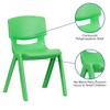 Flash Furniture 4 Pack Green Plastic Stackable School Chair with
