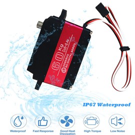 ANNIMOS 60KG Digital Servo 8.4V High Voltage Stainless Steel Gear Large Torque High Speed Waterproof 1/5 Baja Servos - 180 Degrees