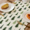 Christmas Tree Table Runner, Green Winter Kitchen Dining Table Decoration