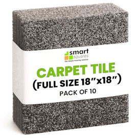 Smart Squares in A Snap 18” x 18” Residential Soft Carpet Tile, Peel and Stick, Easy DIY Installation, Seamless Appearance, Made in USA (783 Ironside, 10 Tiles - 22.5 Sq Ft)