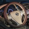 Men Steering Wheel Cover Leather for Car Brown Hand-Made Wheel