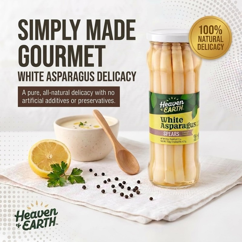 Heaven & Earth White Asparagus Spears 12.5oz (6 Pack) |