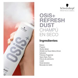 Shampoo En Seco Para Cabello Schwarzkopf Osis Refresh Dust 300 Ml Refresca El Cuero Cabelludo                                                         