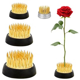 Pack of 4 Flower Hedgehogs, Round Kenzan, Ikebana with Cleaning Brush, Reusable Flower Frog, Hedgehog, Suitable for Living Room, Garden, Office, Flower Shop