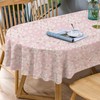 Bnejvif Pink Sakura Oval Tablecloth Floral Flowers Print Oval Table