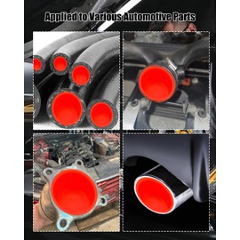 Automotive Cap Plugs Kit 0.11" to 2.39" Compatible with AutoLine Pro Autool MR CARTOOL OTC, Plastic Tapered Wide Thick Flange Hose Caps, 48 Pack