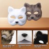 Okdance Therian Mask 8 Pcs DIY Blank Half Cat Mask