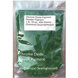 Chrome Oxide Green Pigment 1 lb or 16 oz, Chromium Green Pure 99% Pigment for Concrete, Plaster, Drywall, Acrylic Paint, Oil Paint, Tiles, Water Colors, Nail Art, Eye Shadow by Chemical Clearinghouse