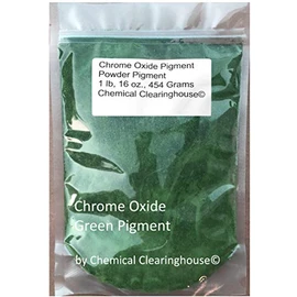 Chrome Oxide Green Pigment 1 lb or 16 oz, Chromium Green Pure 99% Pigment for Concrete, Plaster, Drywall, Acrylic Paint, Oil Paint, Tiles, Water Colors, Nail Art, Eye Shadow by Chemical Clearinghouse
